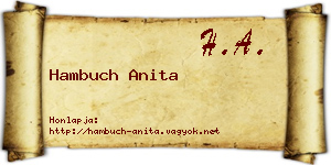 Hambuch Anita névjegykártya